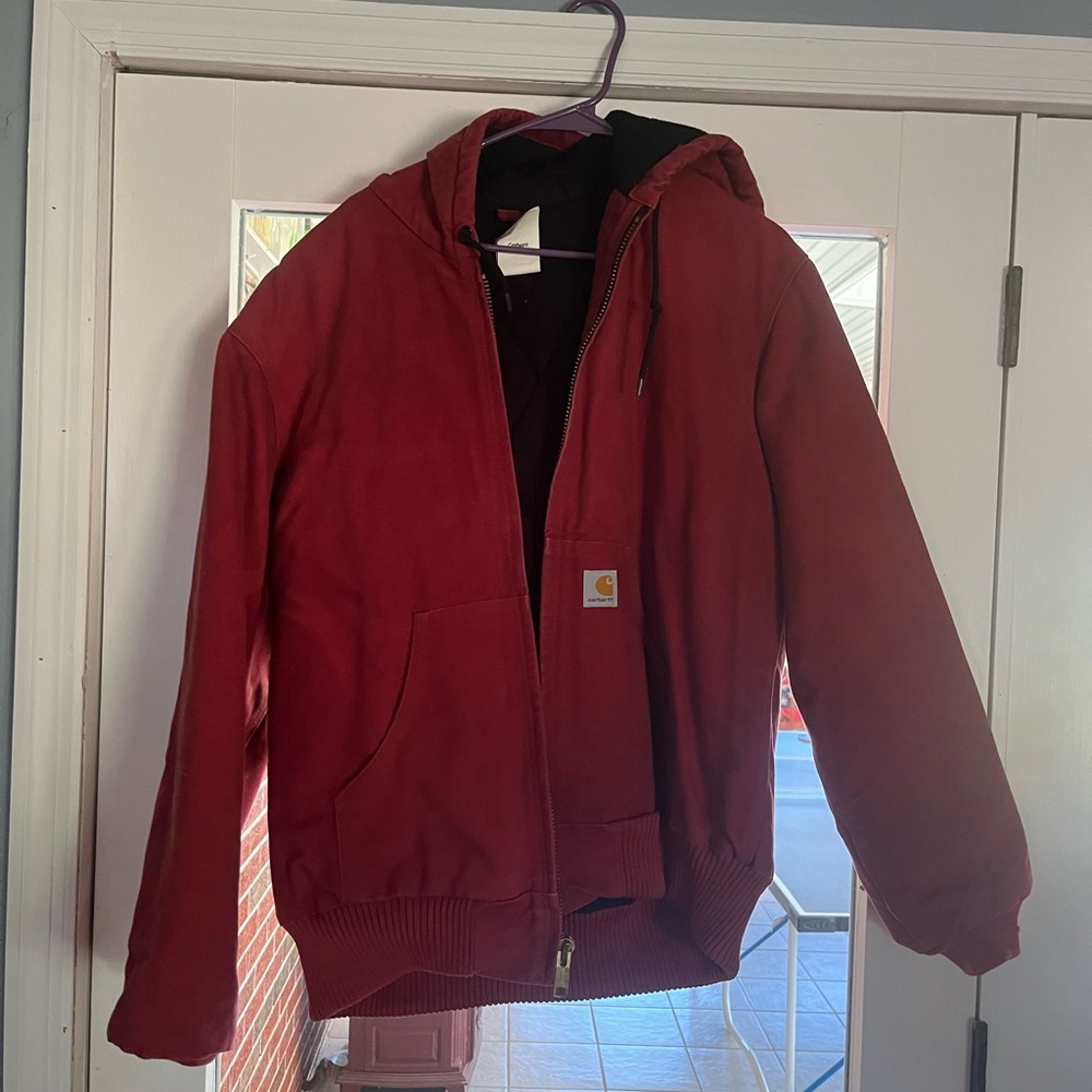 Men’s lined zip carhartt jacket with hood